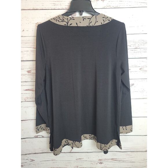 CJ Banks Black Open Front Soft Slinky Long Sleeve Blazer Jacket Women's Size X - Picture 2 of 10